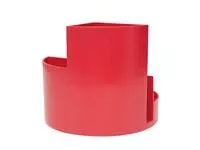 Een Pennenkoker MAUL roundbox recycled 6 vaks rood koop je bij All Office Kuipers BV