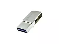 Een USB-stick Integral 3.0 USB-360-C Dual 128GB koop je bij De Joma BV