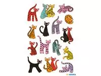 Een Décor sticker abstracte katten koop je bij All Office Kuipers BV