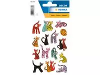 Een Décor sticker abstracte katten koop je bij All Office Kuipers BV