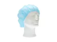 Een Haarnet CMT bouffant non-woven L 53cm PP blauw koop je bij Continu Kantoor