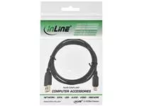 Een Kabel inLine USB 2.0 A-B mini 2 meter zwart koop je bij All Office Kuipers BV