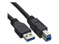 Kabel Inline USB-A USB-B 3.0 M 0.5 meter zwart