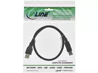 Een Kabel Inline USB-A USB-B 3.0 M 0.5 meter zwart koop je bij Peter Wind