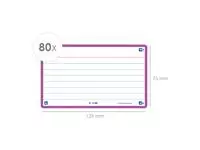 Een Flashcard Oxford 2.0 75x125mm A7 80vel 250gr lijn lila koop je bij De Rijk Kantoorshop