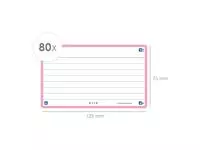 Flashcard Oxford 2.0 75x125mm 80vel 250gr lijn roze