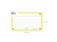 Een Flashcard Oxf 2.0 75x125mm 80vel 250gr lijn geel koop je bij All Office Kuipers BV