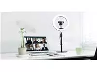 Een Ringlamp Ken L1000 Bicolour met webcam mount koop je bij All Office Kuipers BV
