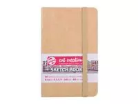 Een Schetsboek Talens Art Creation 80 witte vellen 140gr 90x140mm kraft koop je bij Kantorice office & business supplies