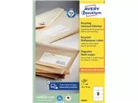 Een Etiket Avery LR3427-100 105x74 recycled wit 800st koop je bij All Office Kuipers BV