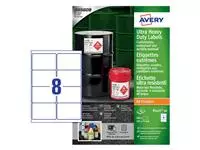 Een Etiket Avery B3427-50 105x74mm PE wit 400st koop je bij All Office Kuipers BV