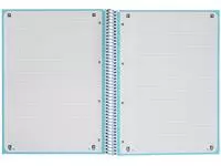 Een Notitieboek Oxford Touch Europeanbook A4+ 4-gaats lijn 80vel pastel blauw koop je bij De Joma BV