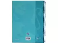 Notitieboek Oxford Touch Europeanbook A4+ 4-gaats lijn 80vel pastel blauw