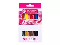 Een Acrylverf TAC 12ml set 8 kleuren koop je bij Egner kantoorspecialisten