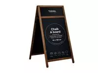 Een Krijt stoepbord Europel 660x1280mm met top natuur koop je bij De Rijk Kantoorshop