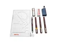 Een Tekenset rOtring Isograph college 0.2mm, 0.3mm en 0.5mm set à 3 stuks koop je bij Kantoorboekhandel Van Atten