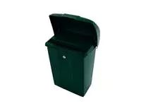 Een Brievenbus Vepa Bins met klep kunststof groen koop je bij Romijn Office Supply