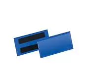 Een Documenthoes Durable magnetisch 100x38mm blauw 50 stuks koop je bij De Rijk Kantoorshop