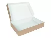 Een Boîte alimentaire IEZZY 46cm sans plastique brun 10 pièces koop je bij QuickOffice BV