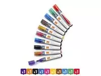 Een Viltstift Nobo whiteboard Liquid ink rond assorti 3mm 10stuks koop je bij De Joma BV