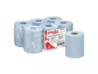 Een Poetsrol WypAll L10 1-laags 18,3cm106m 6 rollen à 280 vel blauw 6220 koop je bij Clippz! Office Supplies