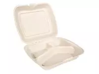 Een Barquette repas IEZZY IP4 3 compartiments canne à sucre beige 100 pièces koop je bij QuickOffice BV