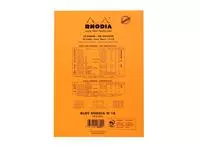 Een Schrijfblok Rhodia A5 lijn 80 vel 80gr met kantlijn oranje koop je bij QuickOffice BV