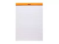 Een Schrijfblok Rhodia A4 lijn 160 pagina's 80gr oranje koop je bij Quality Office Supplies