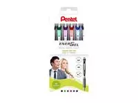 Gelschrijver Pentel BL77 Energel medium assorti etui à 6 stuks