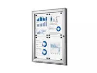 Een Vergrendelbaar Notitiebord Indoor Zilver 4x A4 koop je bij All Office Kuipers BV