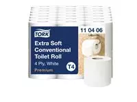 Een Toiletpapier Tork T4 premium extra zacht 4-laags 150 vel wit 110406 koop je bij Clippz! Office Supplies