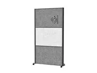 Een Scheidingswand MAUL akoestiek 100x180 2xdonker- 1xlichtgrijs antrac.frame mobiel koop je bij Quality Office Supplies