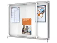 Binnenvitrine Nobo Premium Plus 8x A4 schuifdeur magnetisch