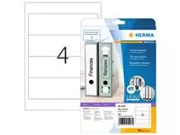 Een Rugetiket HERMA 5123 192x59mm zelfklevend wit 100 etiketten koop je bij Kantorice office & business supplies