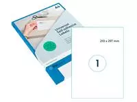 Een Etiket Rillprint 210x297mm mat transparant 25 etiketten koop je bij Quality Office Supplies
