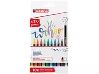 Een Brushpen edding 1340 glitter assorti set à 10 stuks koop je bij Supply Mij