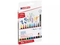 Een Brushpen edding 1340 glitter assorti set à 10 stuks koop je bij iPlusoffice