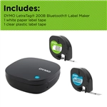 Een Labelprinter Dymo LetraTag 200B draagbaar bluetooth 12mm zwart promopack koop je bij Company Supplies