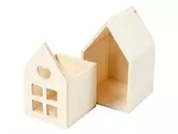 Een Huis met lade Creativ Company 10.8x6.8 cm hout koop je bij All Office Kuipers BV