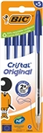 Een Balpen Bic Cristal medium blauw blister à 5 stuks koop je bij De Joma BV