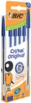 Een Balpen Bic Cristal medium blauw blister à 5 stuks koop je bij De Joma BV