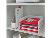 Brievenbak Leitz WOW A4 wit/rood