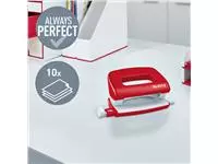 Een Perforator Leitz Nexxt WOW mini 10 vel rood koop je bij All Office Kuipers BV