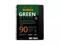 Een Notitieboek Rhodia Greenbook A5 lijn 6-gaats 180 pagina's 90gr zwart koop je bij Clippz! Office Supplies