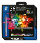 Een Brushpen Staedtler PigmentArts set à 36 kleuren koop je bij Scheepstra Drachten