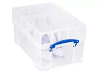Een Opbergbox Really Useful 9 liter XL 395x255x205mm transparant wit koop je bij De Joma BV