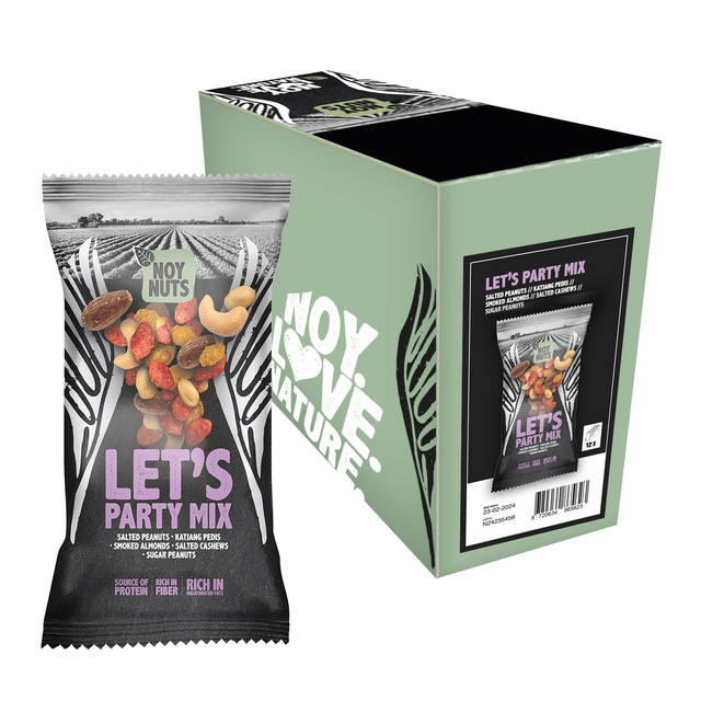 Een Noten NoyNuts let's party mix zak 45 gram koop je bij Romijn Office Supply