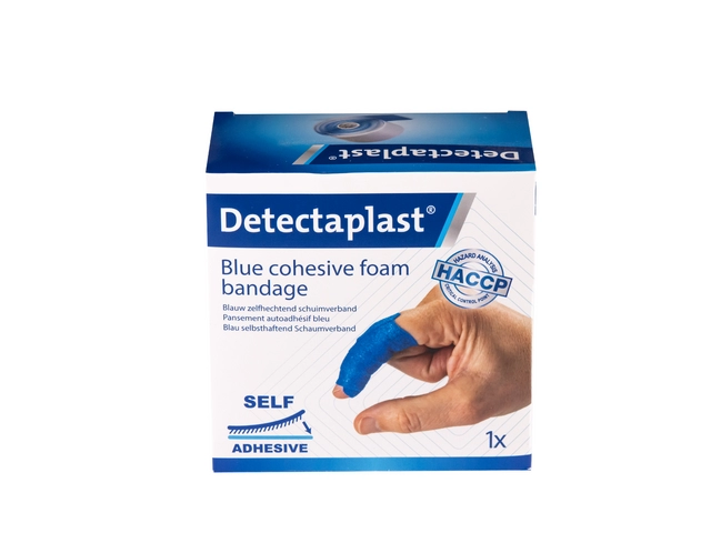 Foamverband blauw Detectaplast 6cmx4,5m