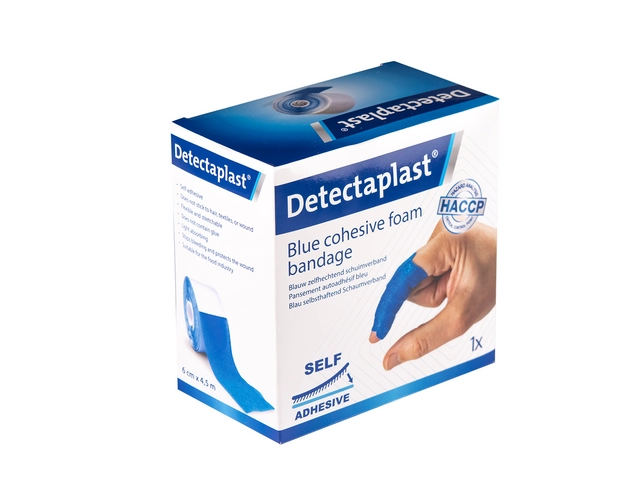 Foamverband blauw Detectaplast 6cmx4,5m