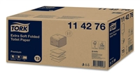 Een Toiletpapier Tork T3 gevouwen Premium Extra Soft 2-laags 30x252vel 114276 koop je bij Schellen Boek- en Kantoorboekhandel